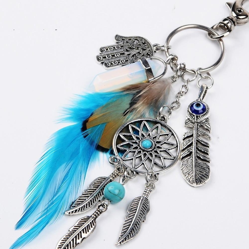 DreamCatcher Keychain Fashion Silver Boho Features